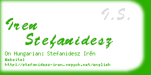 iren stefanidesz business card