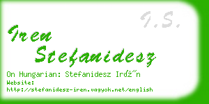 iren stefanidesz business card